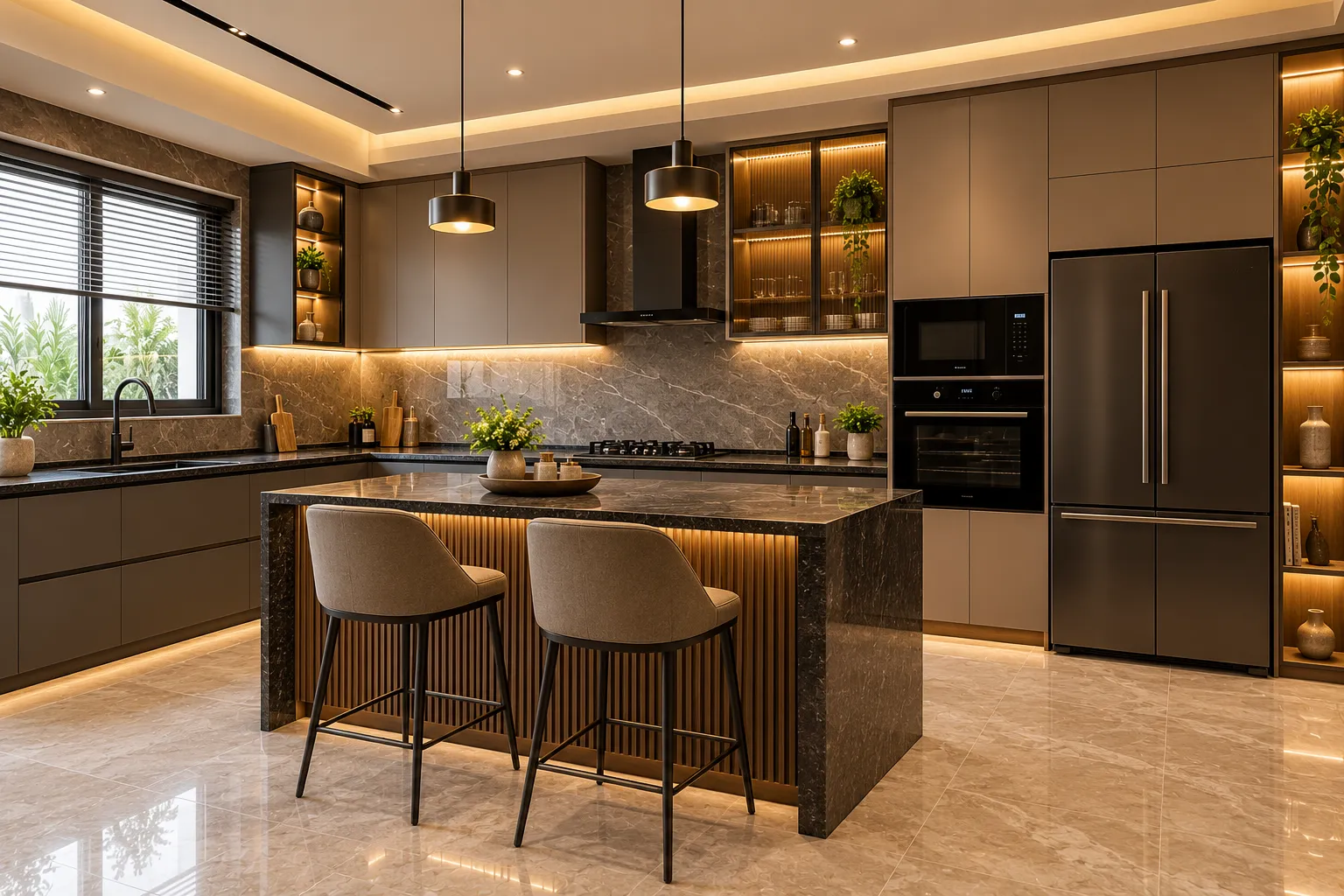 Aaroh contemporary luxury kitchen by GKD
